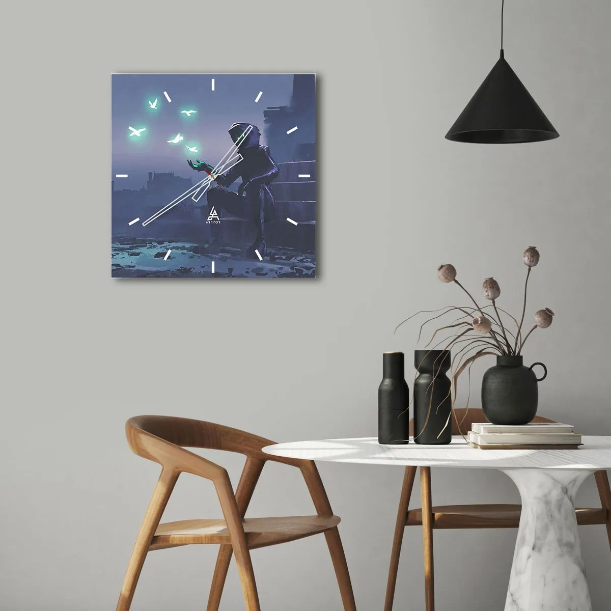 Orologio da parete - Orologio in Vetro - La vita ritorna - 40x40 cm