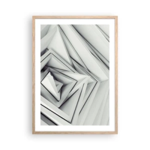 Poster in cornice rovere chiaro - Germogli spigolosi - 50x70 cm