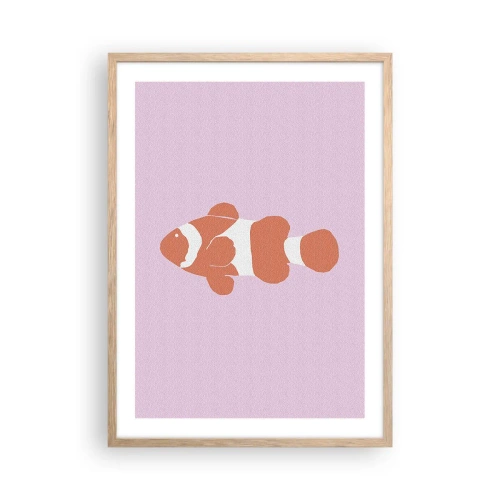 Poster in cornice rovere chiaro - Abbinato ai coralli - 50x70 cm