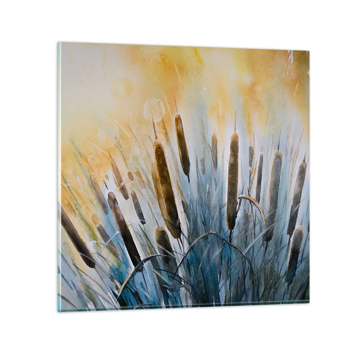 Quadro su vetro - Fresco dell'acqua, calore del sole - 60x60 cm