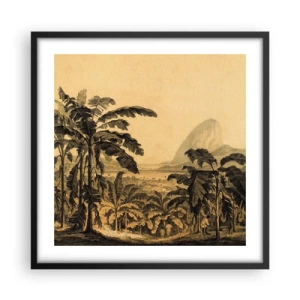 Poster in cornice nera - Nel clima coloniale - 50x50 cm