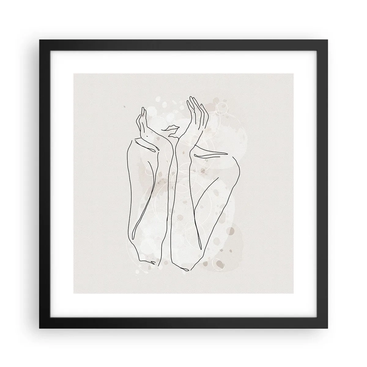 Poster in cornice nera - Attimo sognante - 40x40 cm