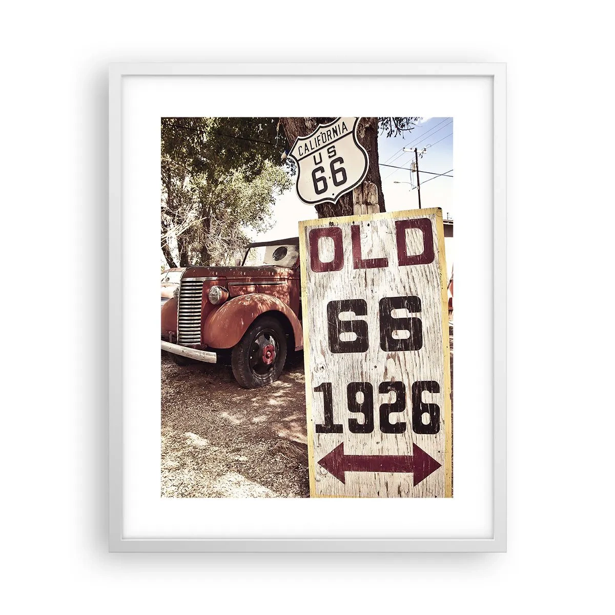 Poster in cornice bianca - La leggenda della provincia americana - 40x50 cm