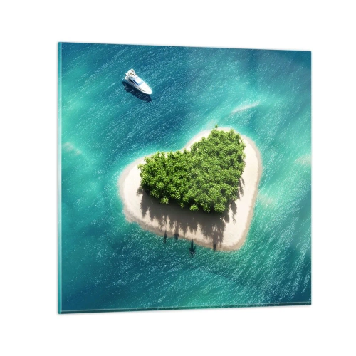 Quadro su vetro - Amo l'estate - 40x40 cm