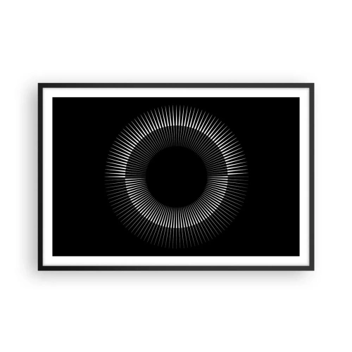 Poster in cornice nera - Sole nero - 91x61 cm