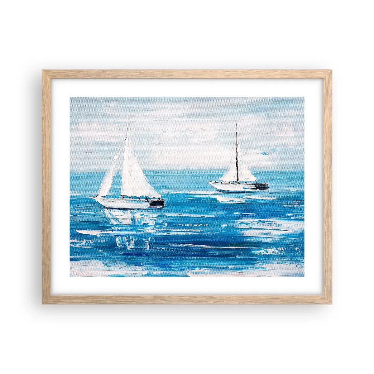 Poster in cornice rovere chiaro - Con un amico al fianco - 50x40 cm