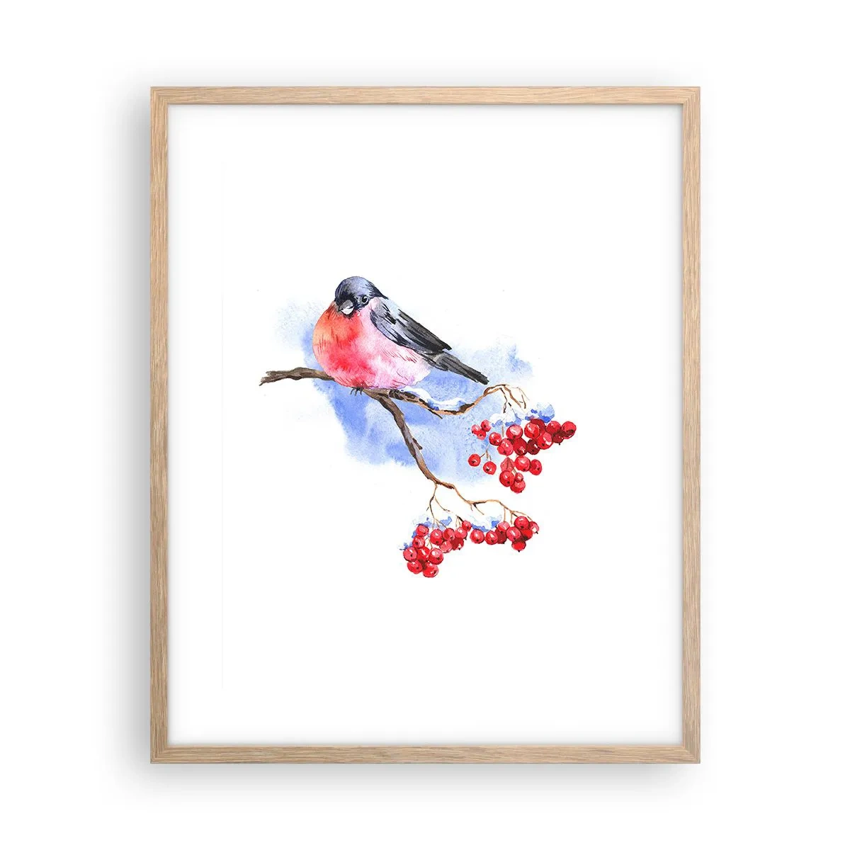 Poster in cornice rovere chiaro - L'inverno a colori - 40x50 cm