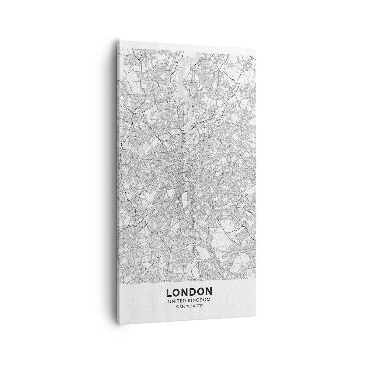 Quadro su tela - Stampe su Tela - Mappa del labirinto di Londra - 55x100 cm