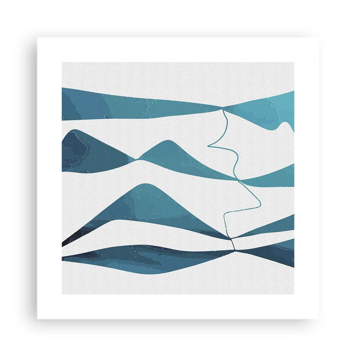 Poster - Astrazione: legame turchese - 40x40 cm