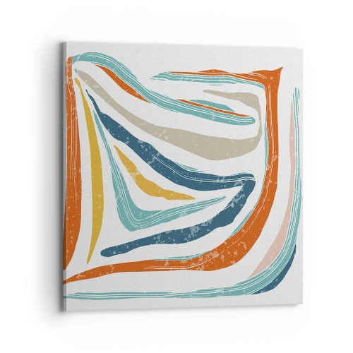 Quadro su tela - Stampe su Tela - Astrazione piacevolmente sorridente - 70x70 cm