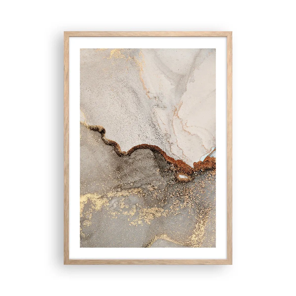 Poster in cornice rovere chiaro - Ai confini del colore - 50x70 cm