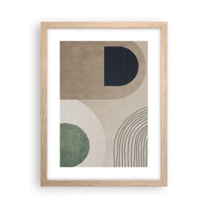 Poster in cornice rovere chiaro - La mitezza dell'ovale - 30x40 cm