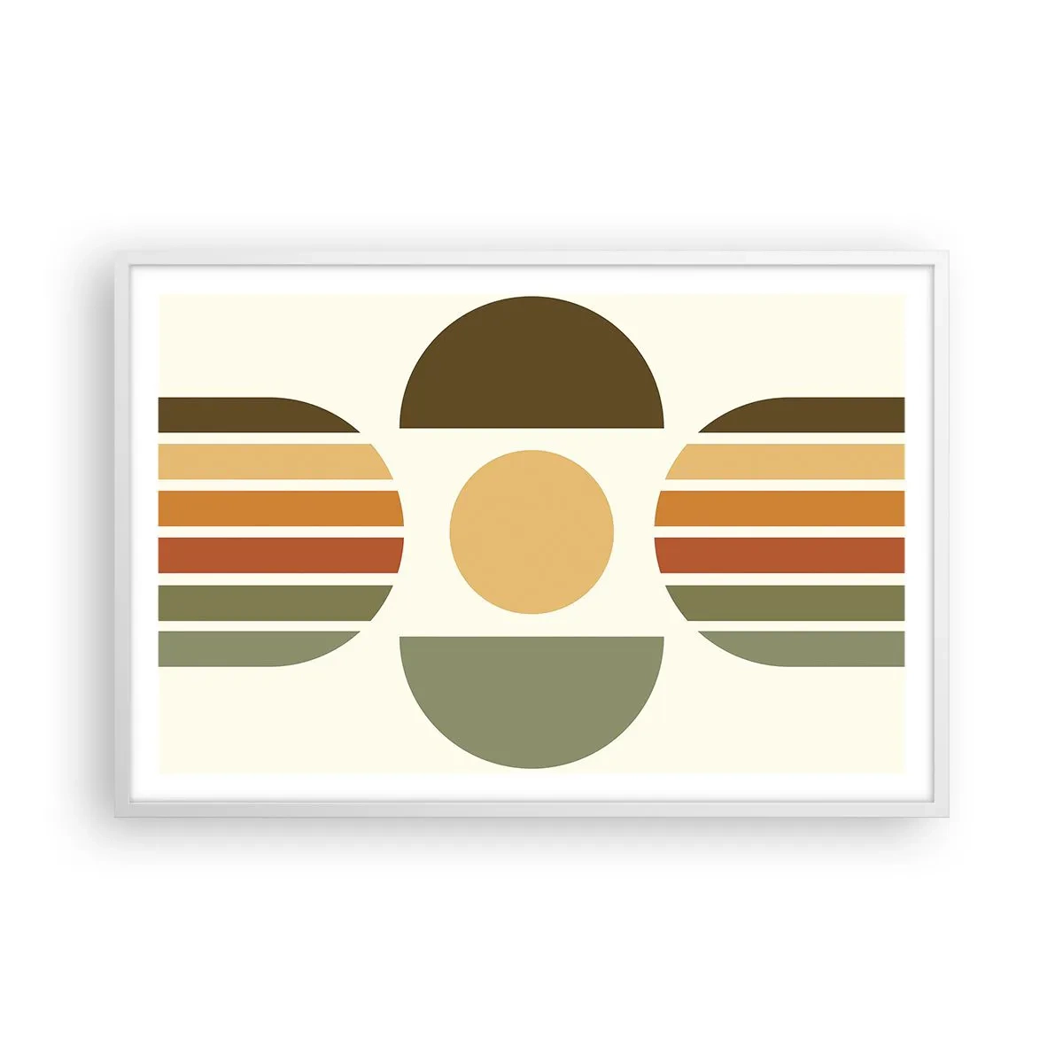 Poster in cornice bianca - Nei colori della terra - 91x61 cm