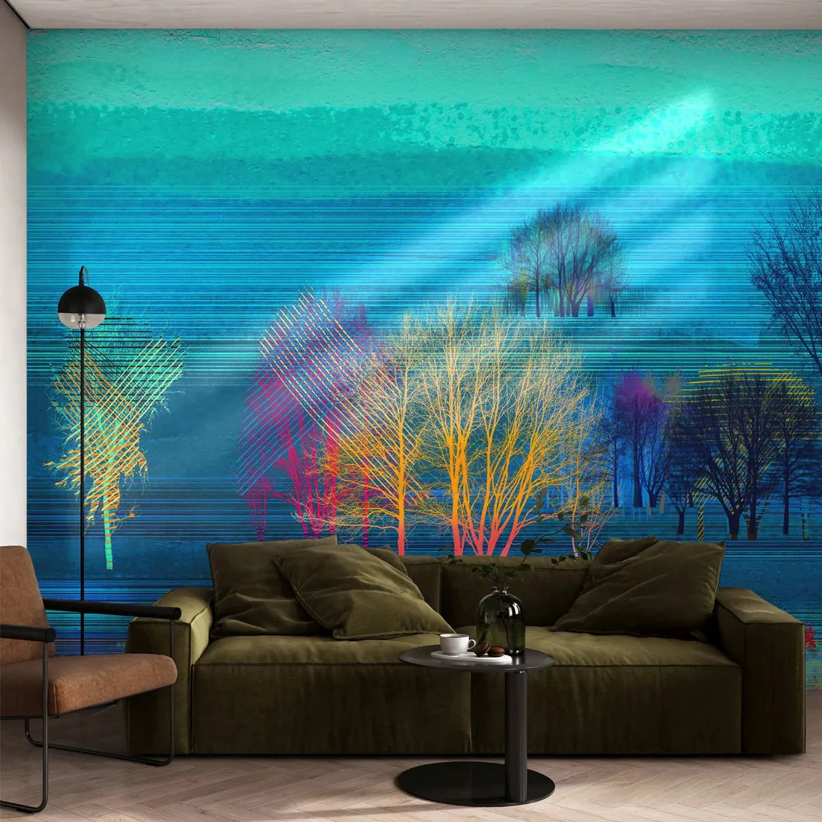 Fotomurali Premium Sand - Paesaggio pettinato - Paesaggio, foresta, Astrazione - 250x175 cm