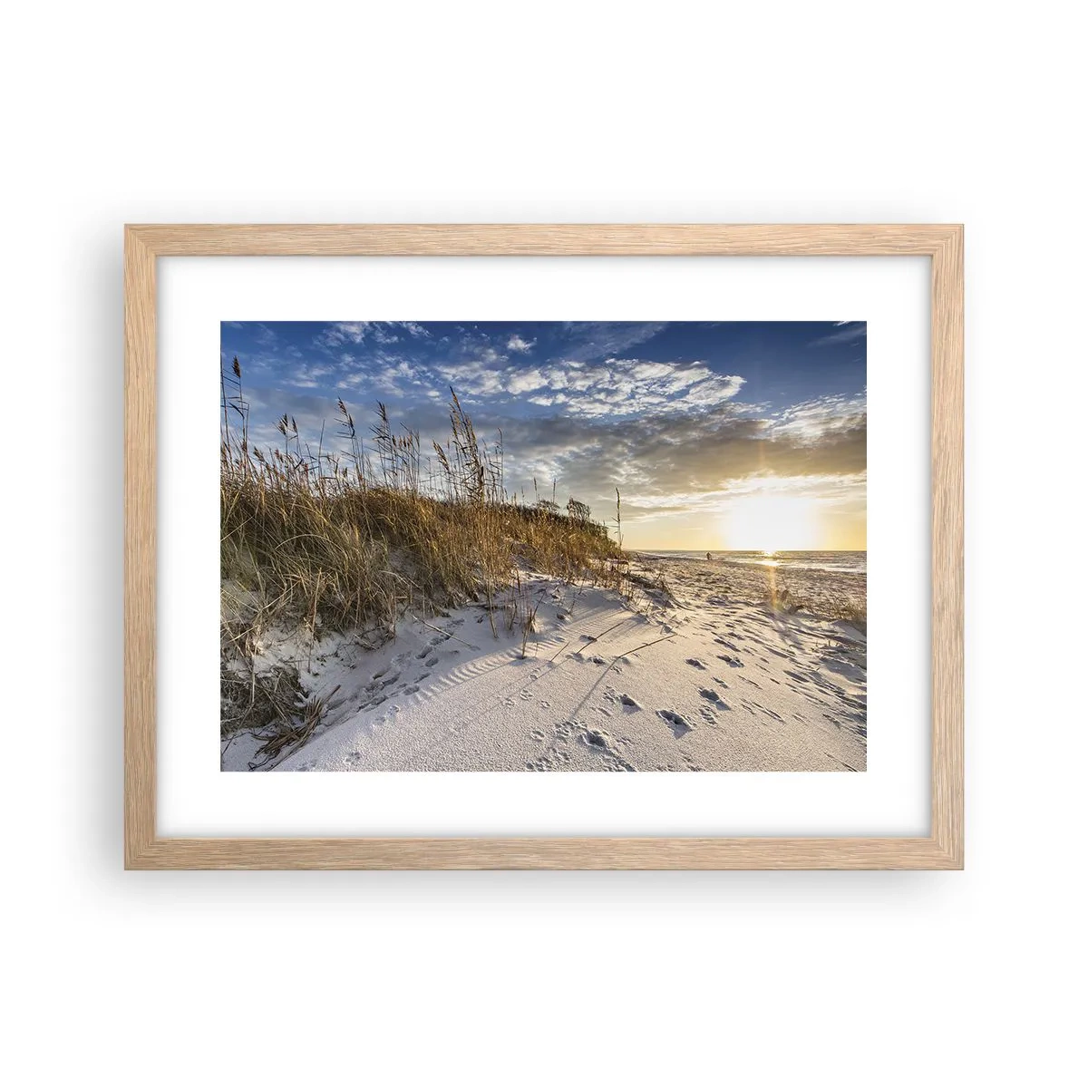 Poster in cornice rovere chiaro - Invito a passeggiare - 40x30 cm