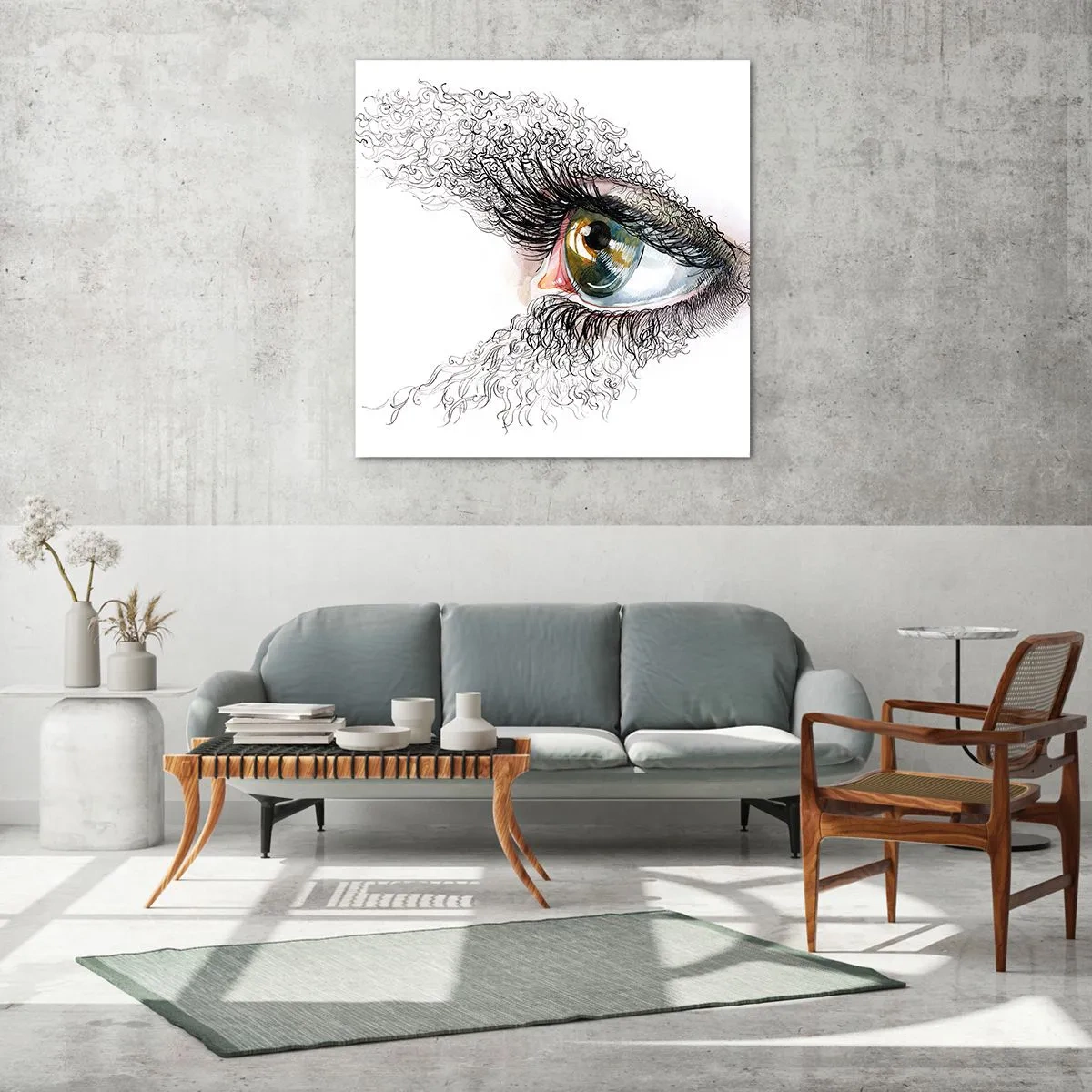 Quadro su vetro - Guarda dentro l'anima - 30x30 cm