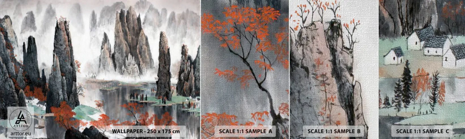 Campione di Fotomurale Premium Canvas - Protettori potenti - Astrazione, Fantasia, Paesaggio - 100x30 cm