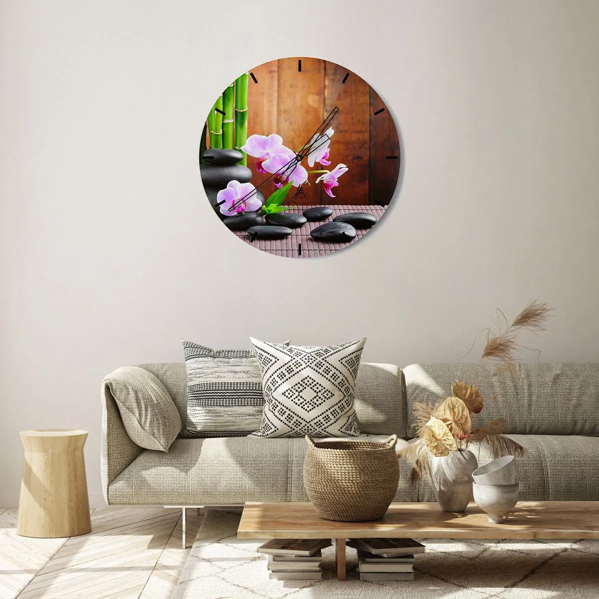 Orologio da parete - Orologio in Vetro - Scopri i piaceri dell'oriente - 40x40 cm