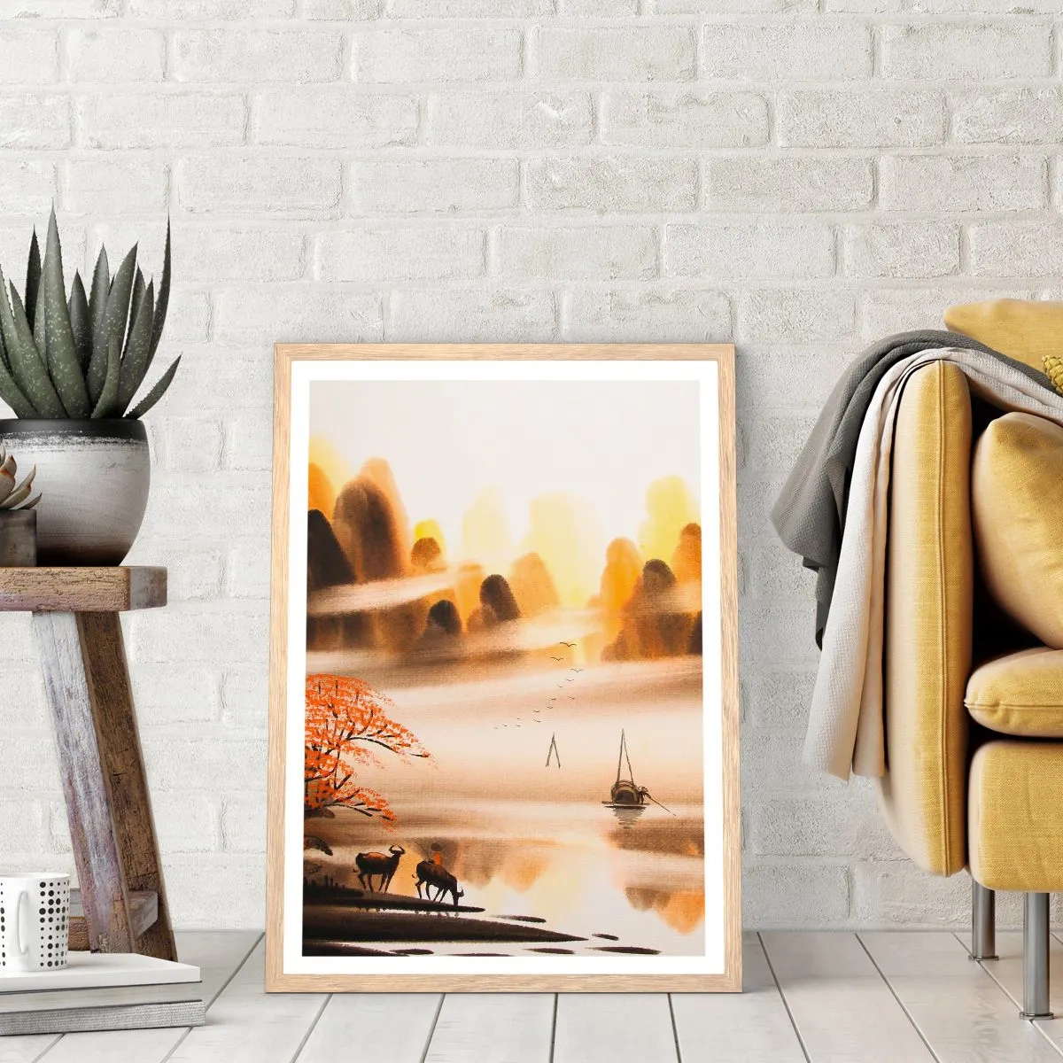 Poster in cornice rovere chiaro - Oltre l'Estremo Oriente - 61x91 cm