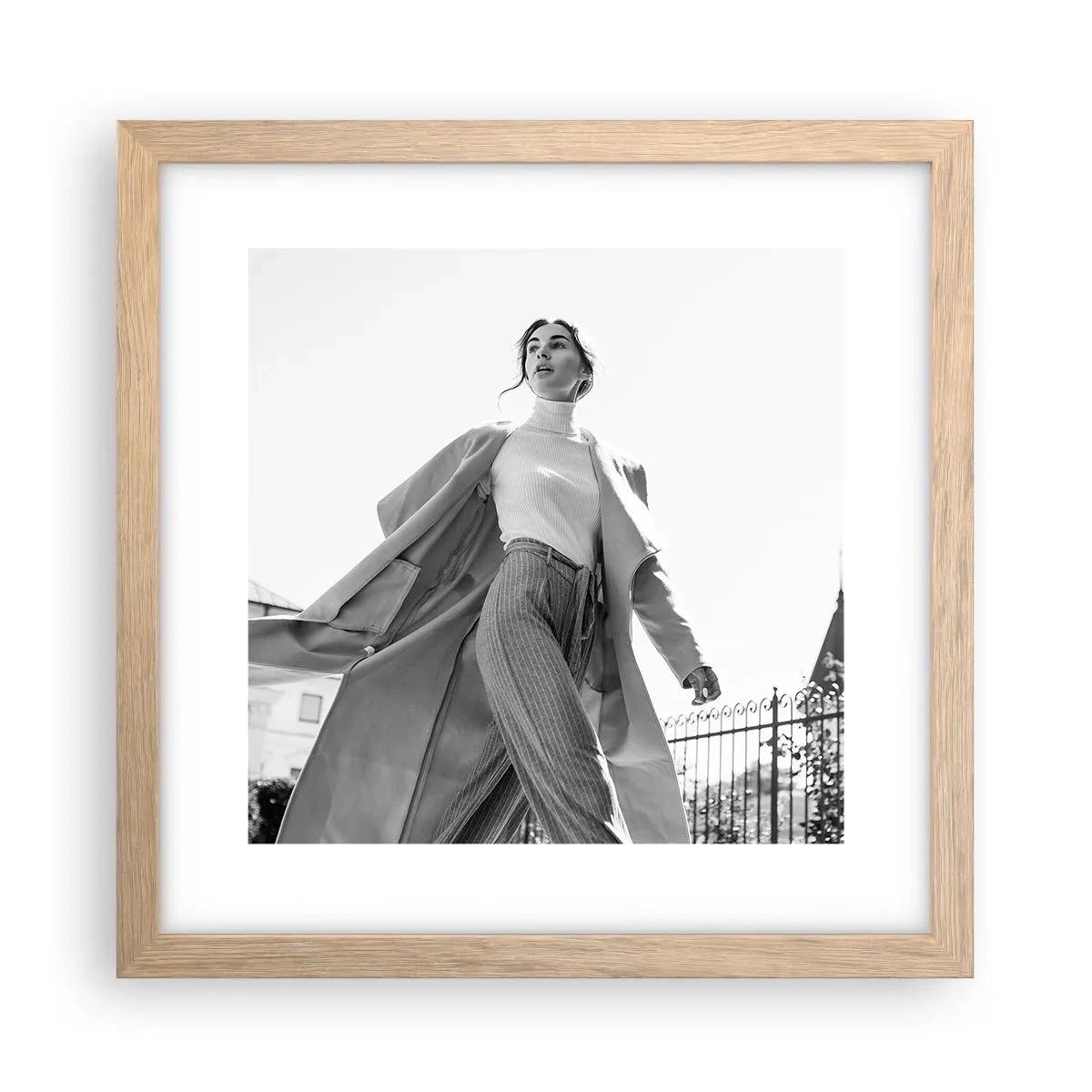 Poster in cornice rovere chiaro - Vieni con me? - 30x30 cm