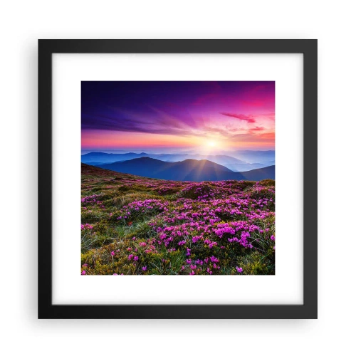 Poster in cornice nera - Il profumo dei fiori freschi del campo - 30x30 cm