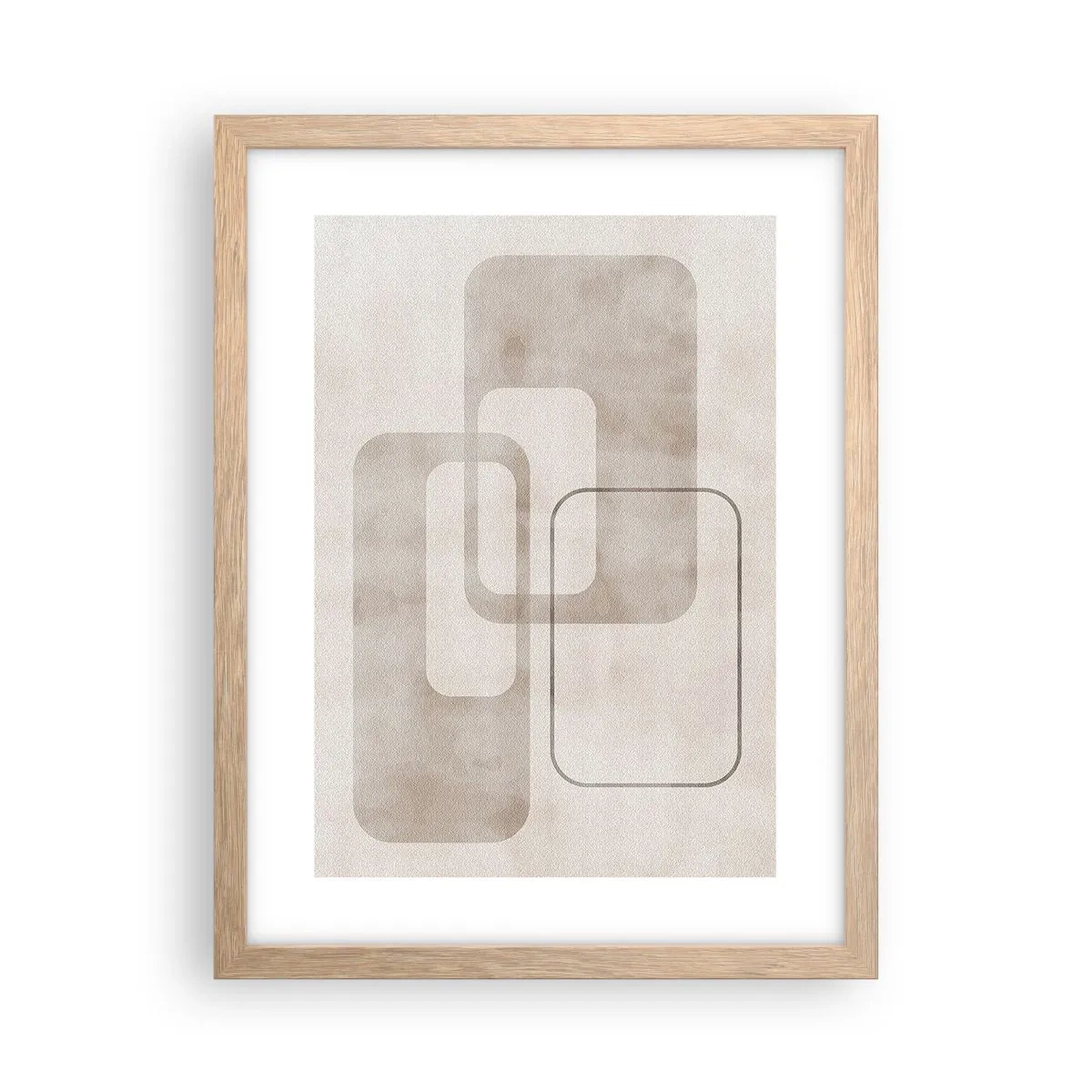 Poster in cornice rovere chiaro - Giunti geometrici - 30x40 cm