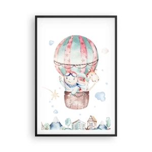 Poster in cornice nera - Torniamo presto! - 61x91 cm