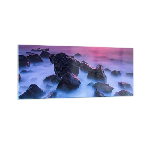 Quadro su vetro - Nascita nella luce e nella nebbia - 100x40 cm