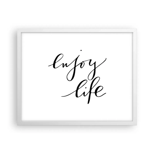 Poster in cornice bianca - Niente da aggiungere... - 50x40 cm