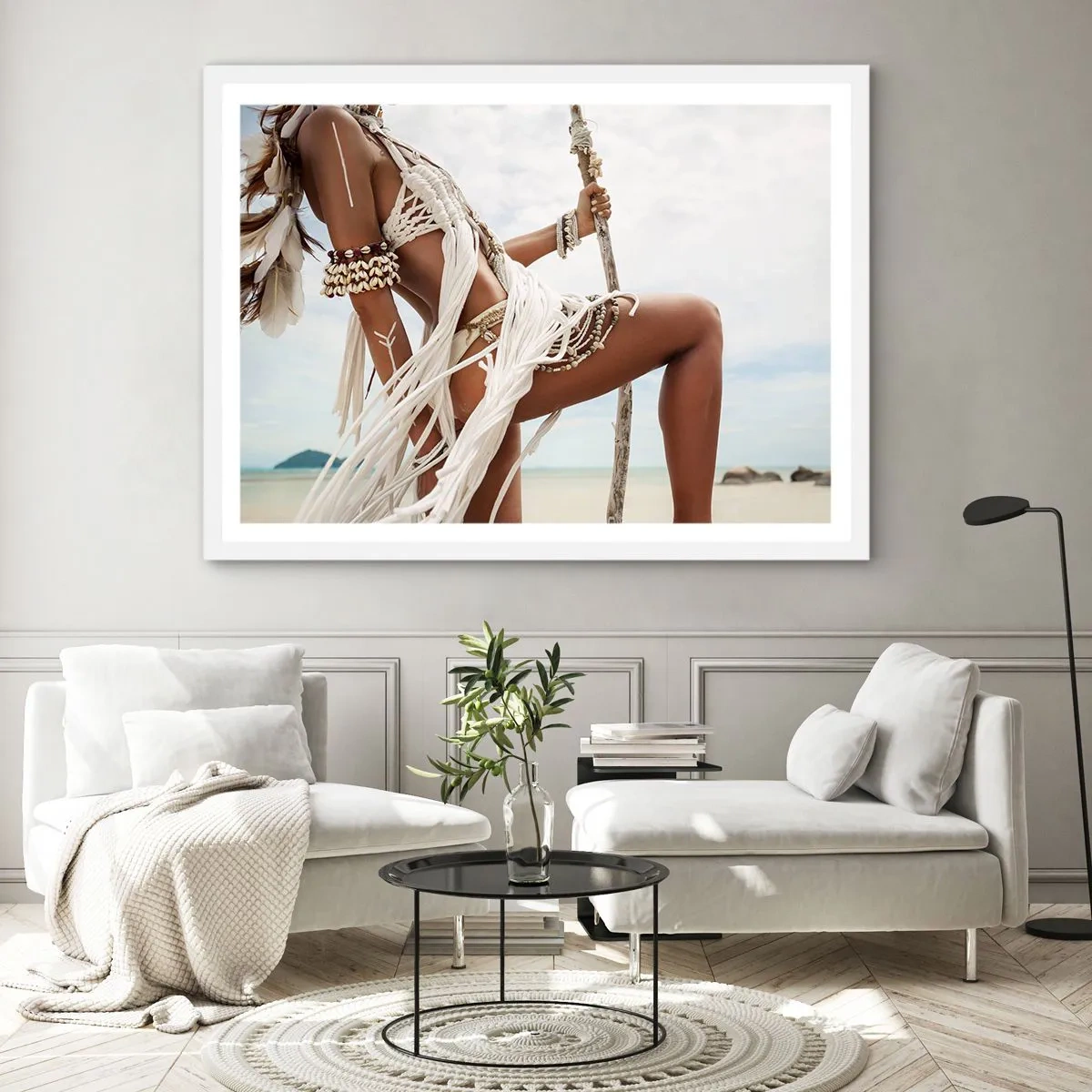 Poster in cornice bianca - La sacerdotessa del sole - 70x50 cm
