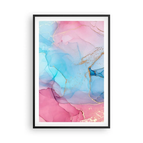 Poster in cornice nera - Incontro e compenetrazione - 61x91 cm