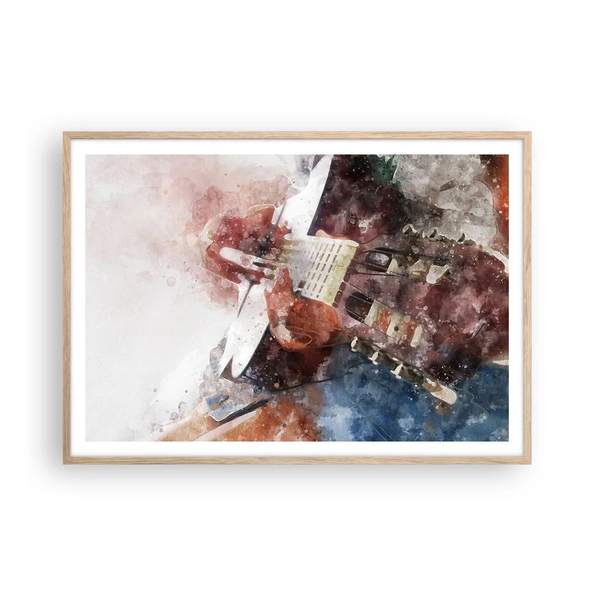 Poster in cornice rovere chiaro - E tu che ne pensi? - 100x70 cm