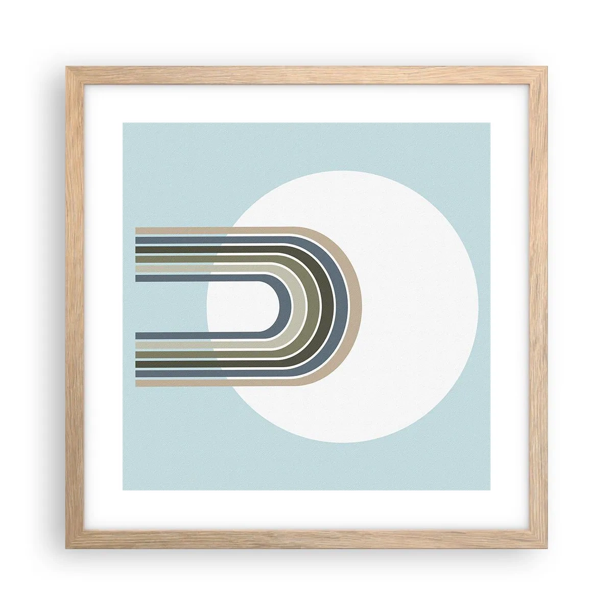 Poster in cornice rovere chiaro - Attrazione irresistibile - 40x40 cm