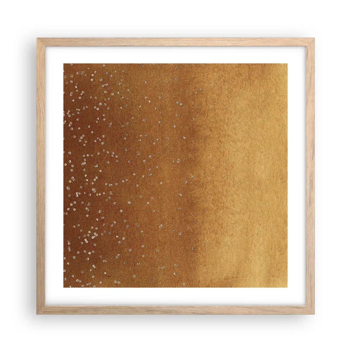 Poster in cornice rovere chiaro - La nascita della luce - 50x50 cm