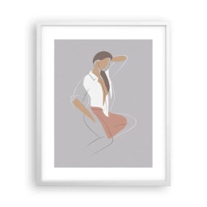 Poster in cornice bianca - Profilo di bellezza - 40x50 cm