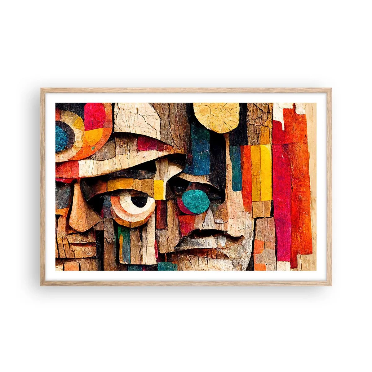 Poster in cornice rovere chiaro - Ti vedo... - 91x61 cm