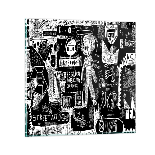 Quadro su vetro - Gioventù spirituale di giustizia e gioia - 70x70 cm