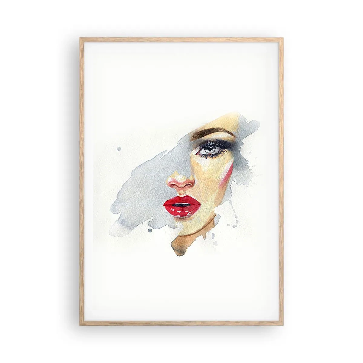 Poster in cornice rovere chiaro - Riflesso in una goccia d'acqua - 70x100 cm