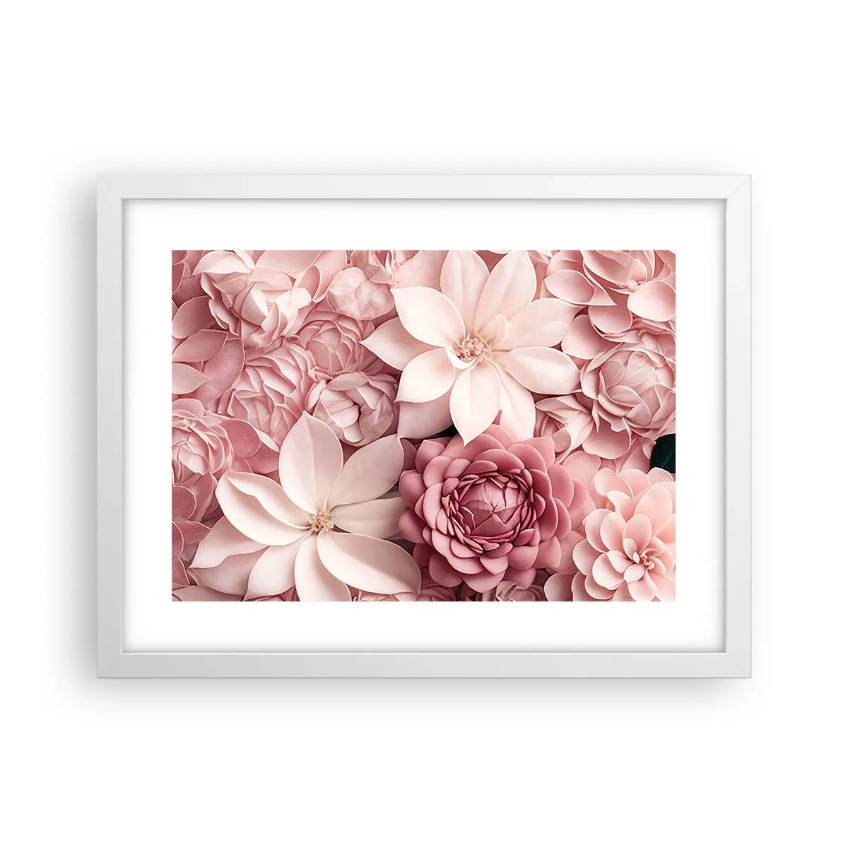 Poster in cornice bianca - Nei petali di rosa - 40x30 cm