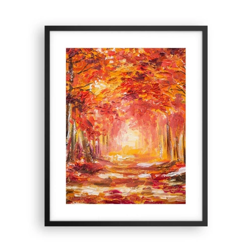 Poster in cornice nera - Foresta di rame - 40x50 cm