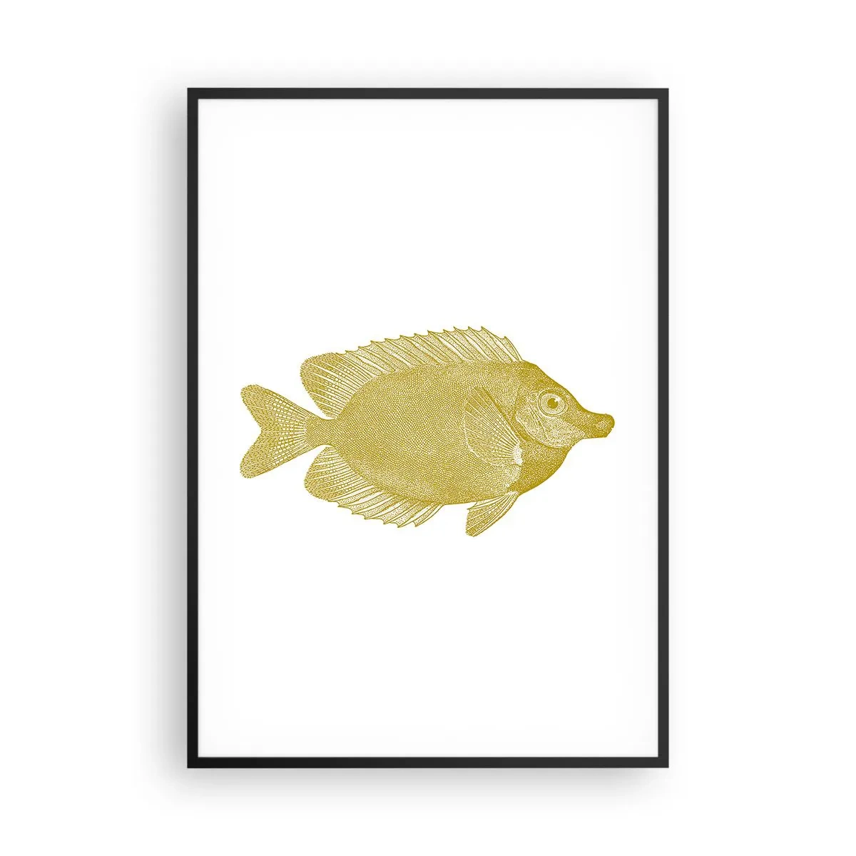 Poster in cornice nera - Pesce e basta - 70x100 cm