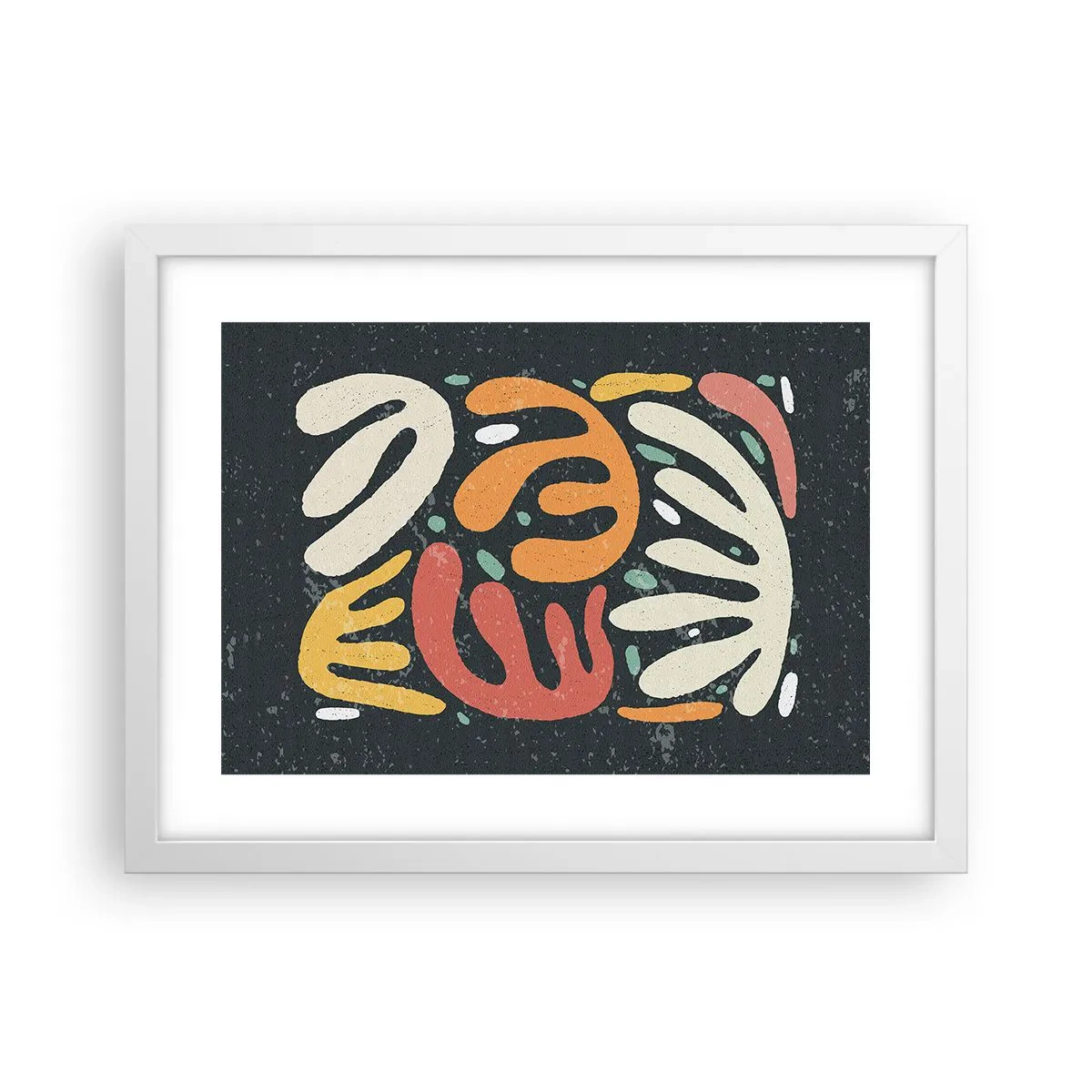 Poster in cornice bianca - Composizione: adesso ti acchiappo - 40x30 cm