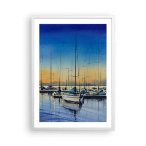 Poster in cornice bianca - La fine di una buona giornata - 50x70 cm