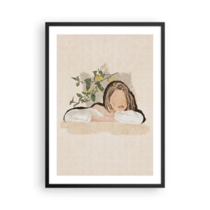 Poster in cornice nera - Una figura pensierosa immersa nella natura - 50x70cm - Bellezza del sud - Decorazione murale moderna per soggiorno e camera da letto ARTTOR