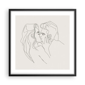 Poster in cornice nera - Intrecciati dal sentimento - 50x50 cm