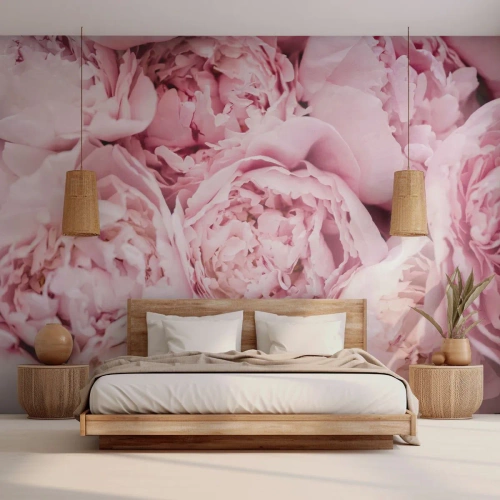 Fotomurale su misura Premium Sand - Morbide e profumate - Peonia, Fiori, Mazzo di fiori