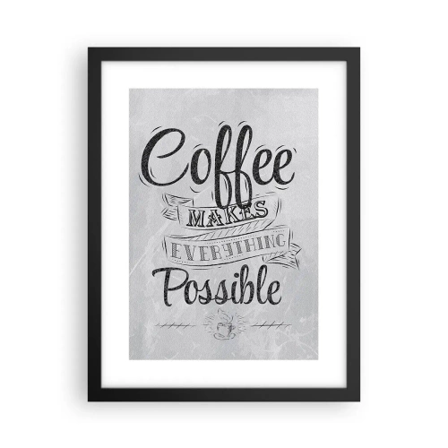 Poster in cornice nera - Come non amare il caffè - 30x40 cm
