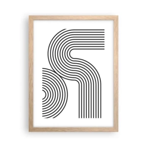 Poster in cornice rovere chiaro - In curva - 30x40 cm