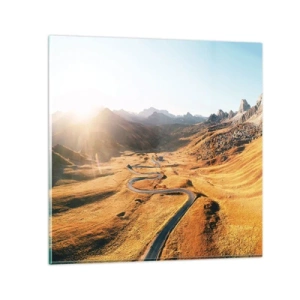 Quadro su vetro - Nella valle dorata - 30x30 cm