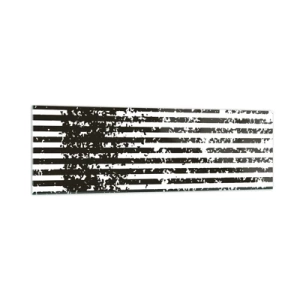 Quadro su vetro - Linee astratte con effetto invecchiato in bianco e nero - 160x50cm - Ritmo e rumore - Decorazione murale moderna per soggiorno e camera da letto ARTTOR